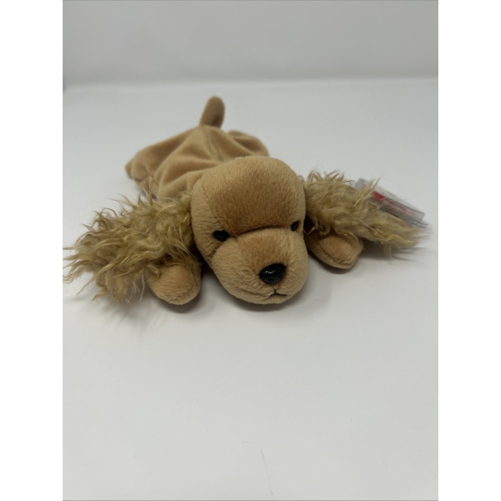 TY Beanie Baby Spunky Cocker Spaniel 1997 Retired W/ Tag Errors & Pellets